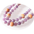 108 Mala Bead Necklace Amatista Crystal Collar de madera con cuentas de Yoga